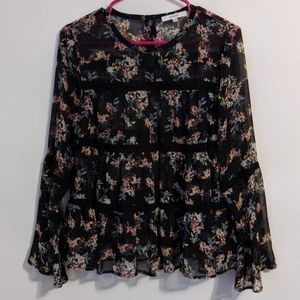 Flowered Boho Blouse